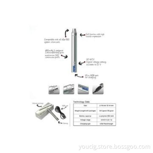 Top Variable voltage electronic cigarette EGO-VV2